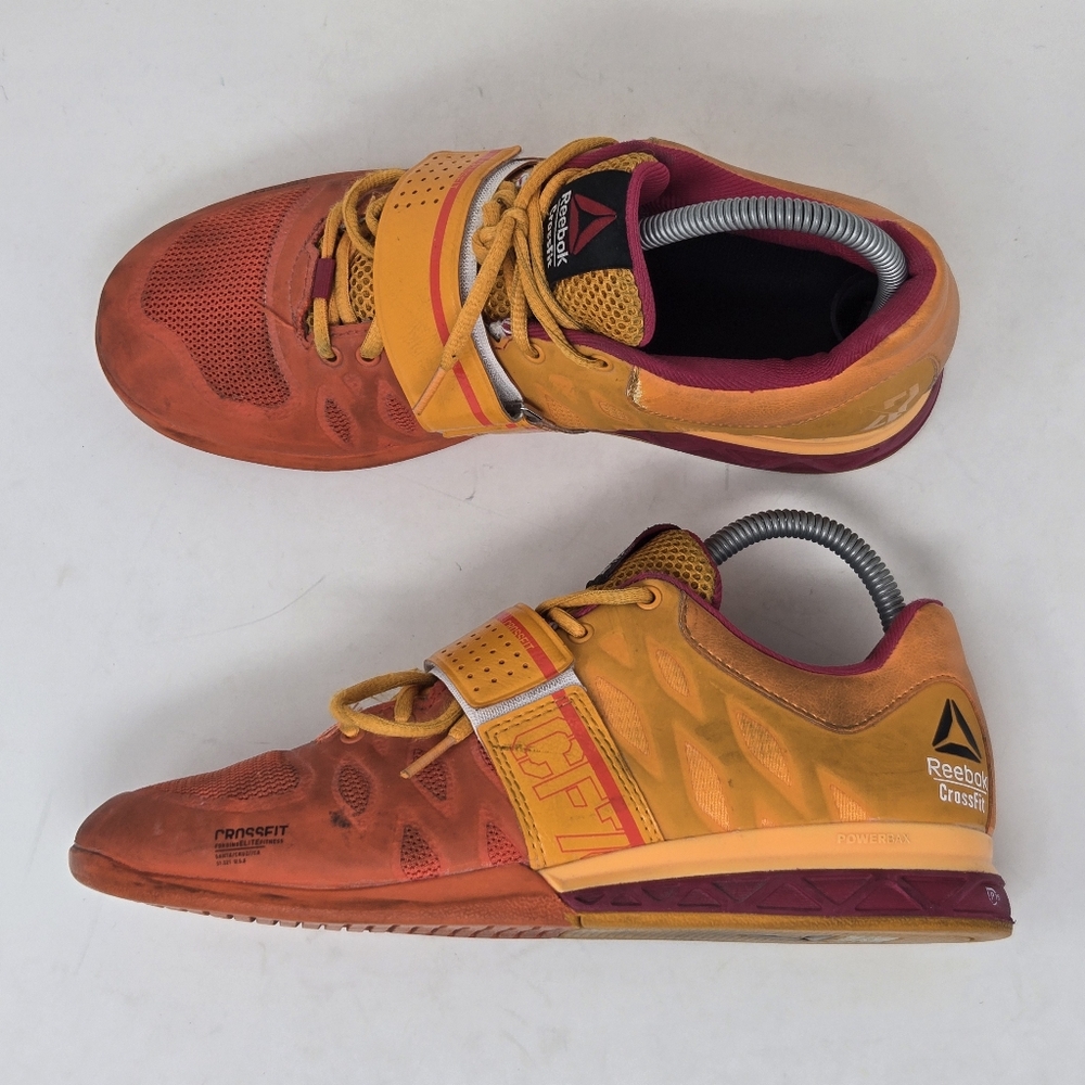 Reebok Womens CrossFit Lifter 2.0 Weightlifting Shoes Orange M43660 Mesh Sz 8.5